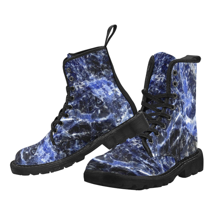 Women's Lace Up Canvas Boots - Sodalite