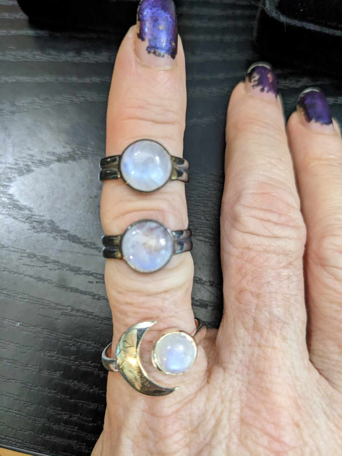 Sterling Silver Rainbow Moonstone Ring Offerings