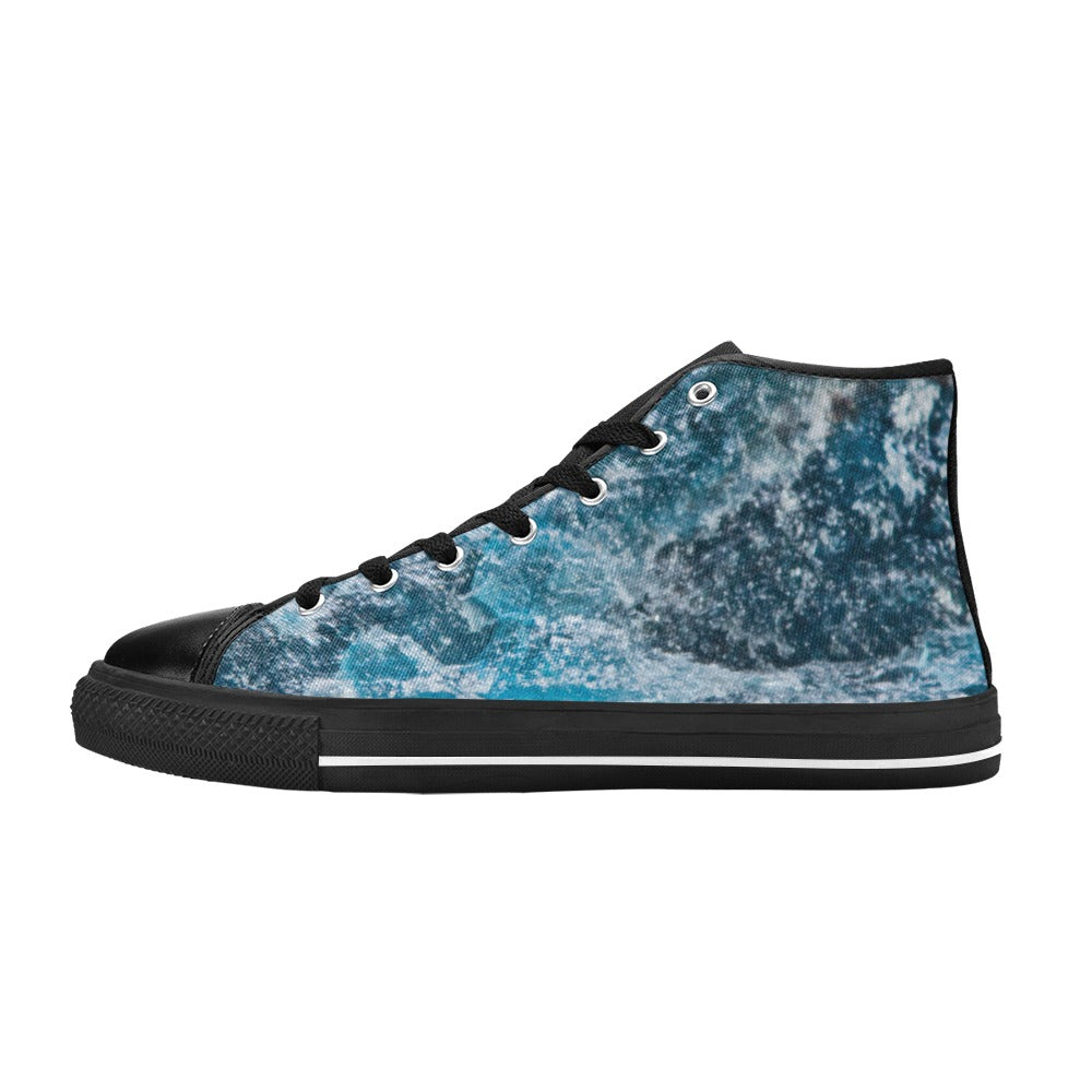 High Top Canvas Women's Shoes - Blue Apatite