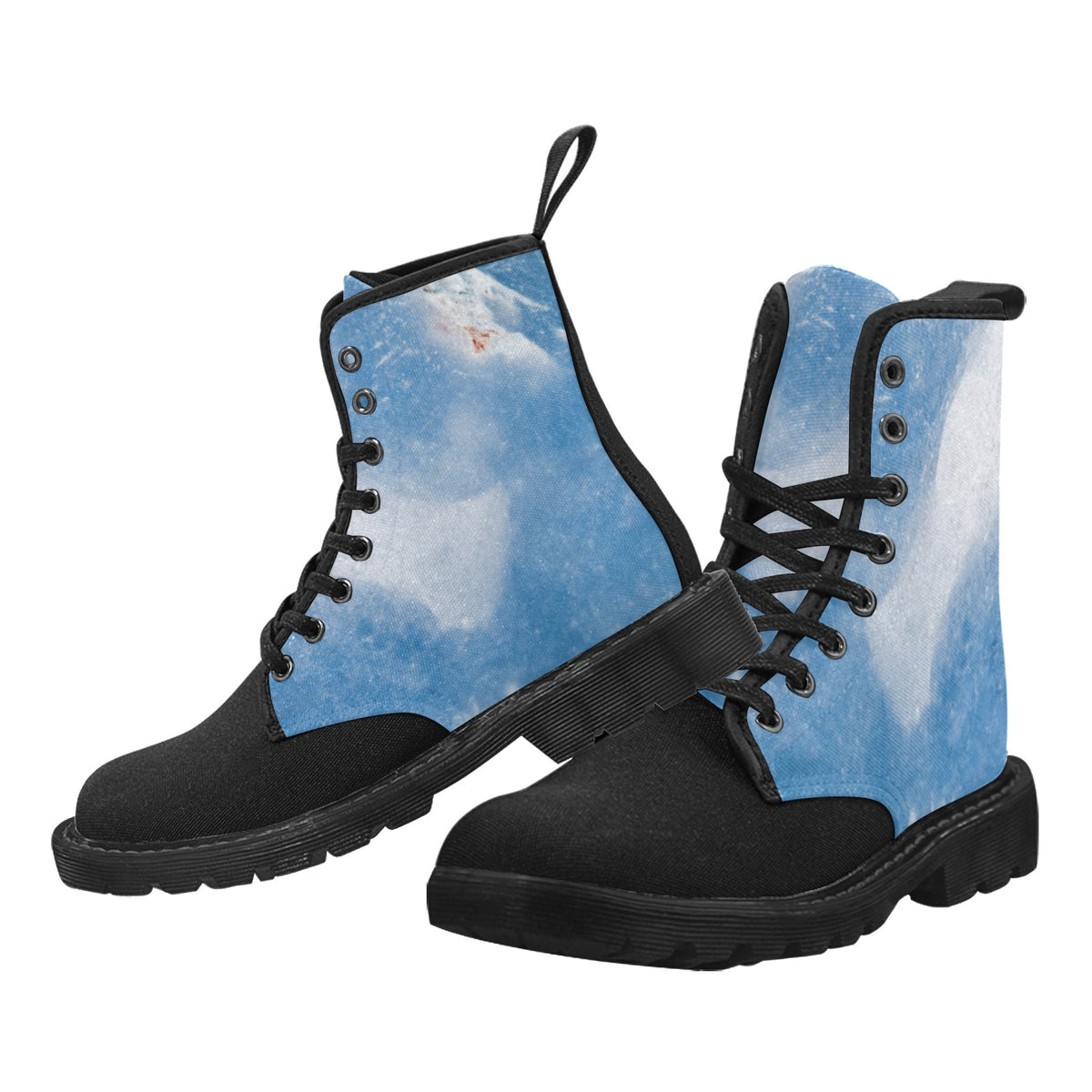 Women's Lace Up Canvas Boots - Angelite