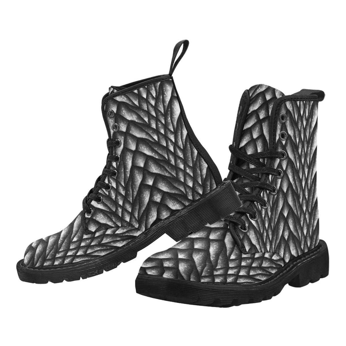 Women's Lace Up Dragon Scales 1 Boots