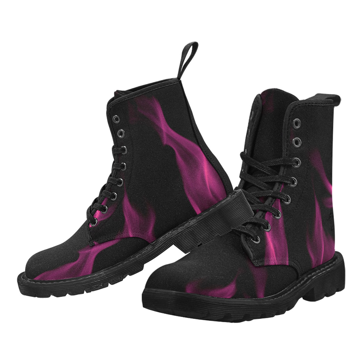 Women's Lace Up Magenta Fire Boots