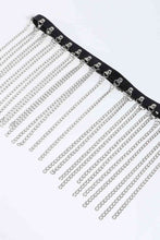 Fringed Chain PU Leather Belt