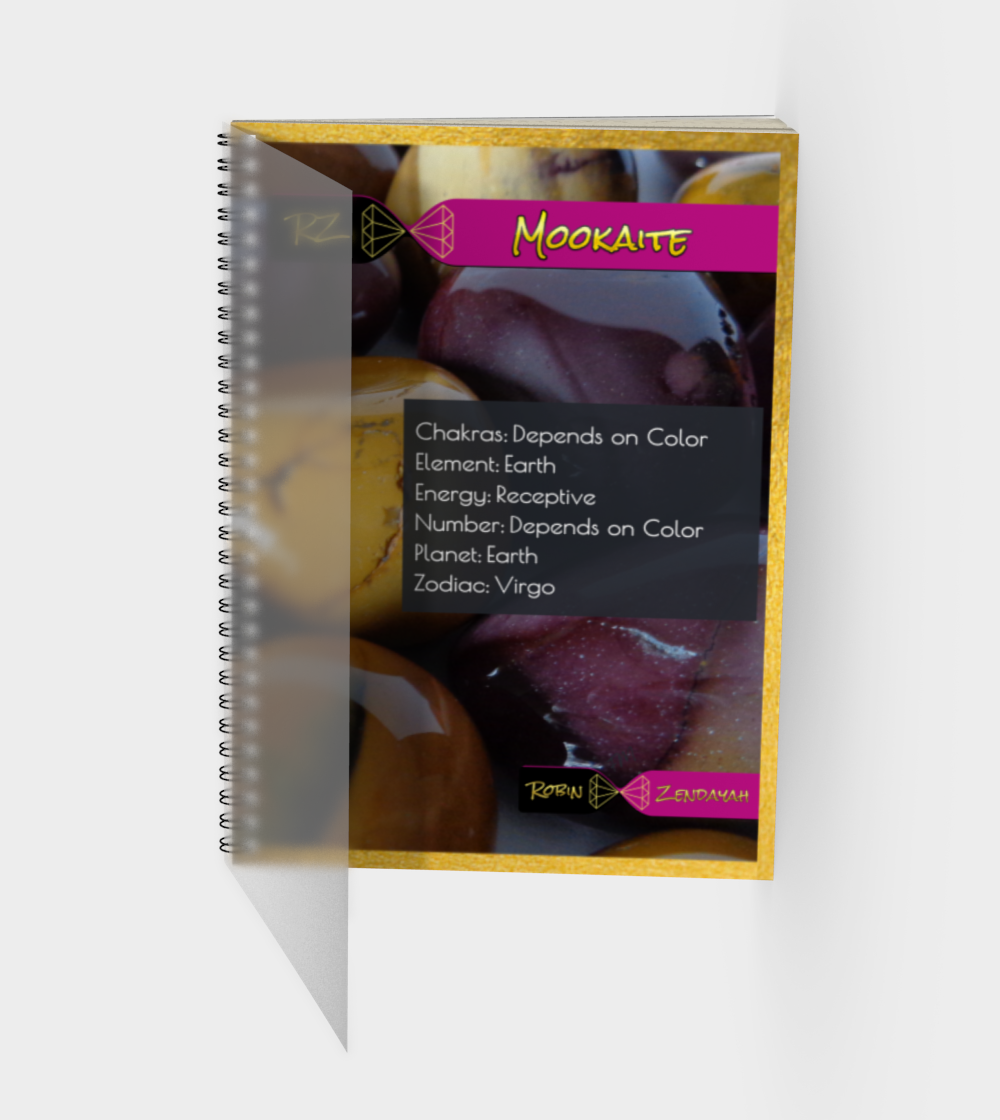 Mookaite Journal with White Lettering with Polymer Cover