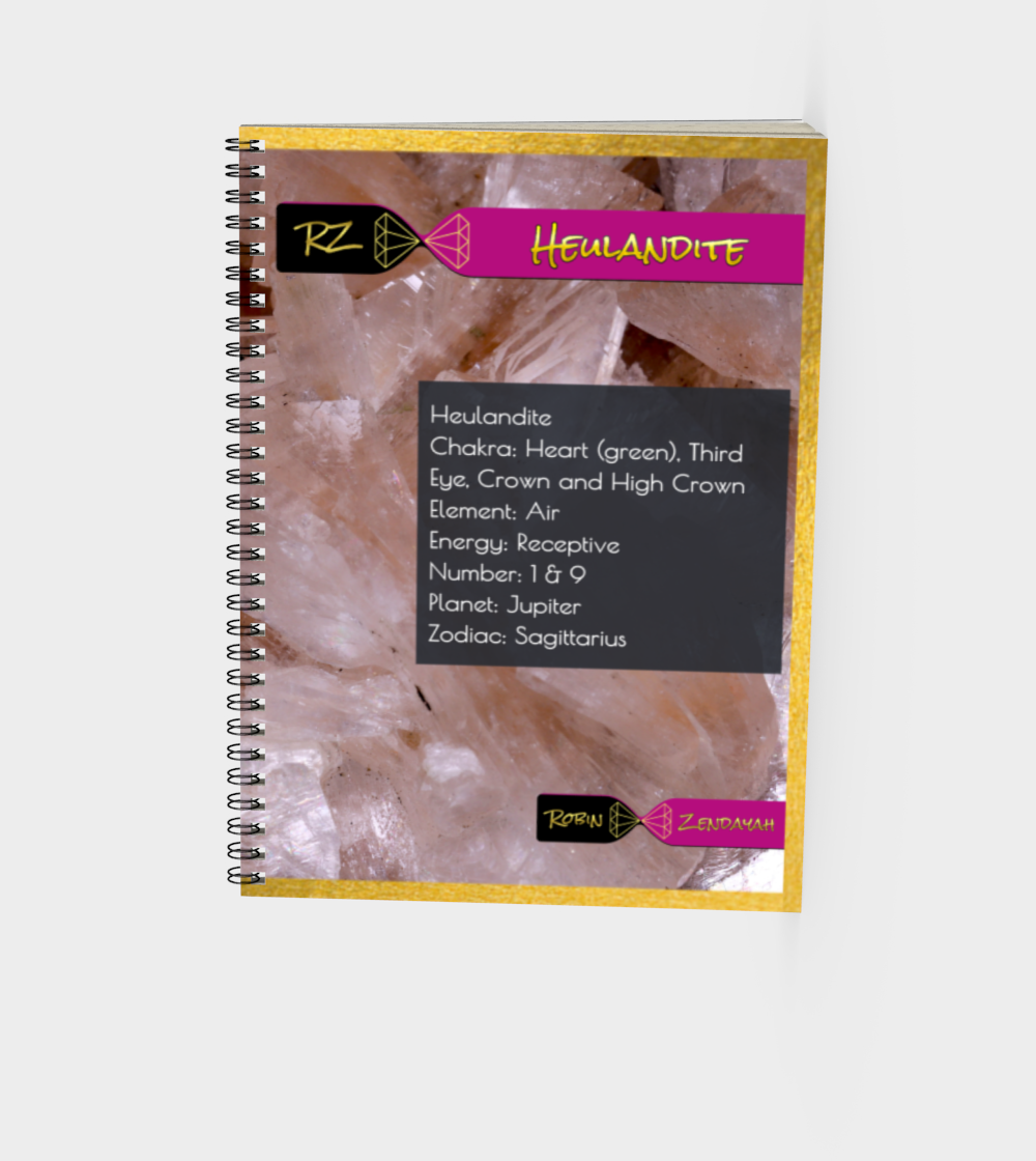 Heulandite Journal with White Lettering without Polymer Cover