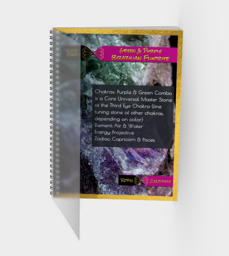 Green & Purple Brazilian Fluorite Journal With Polymer Cover