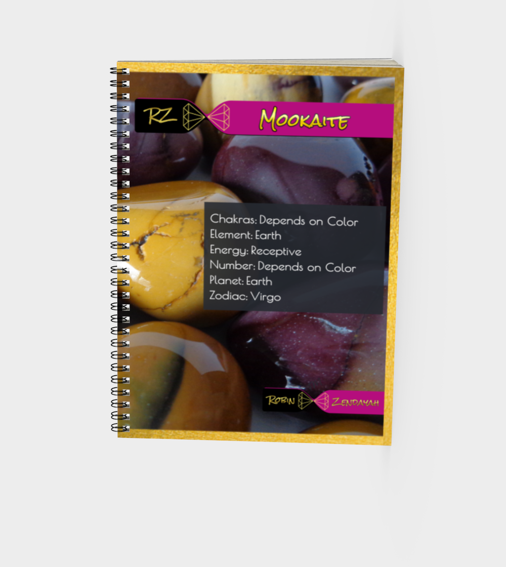 Mookaite Journal with White Lettering without Polymer Cover