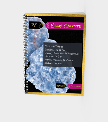 Blue Calcite Journal Without Polymer Cover