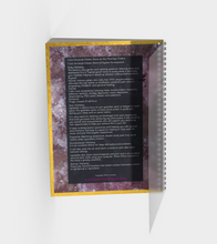 Lepidolite Journal with White Lettering with Polymer Cover