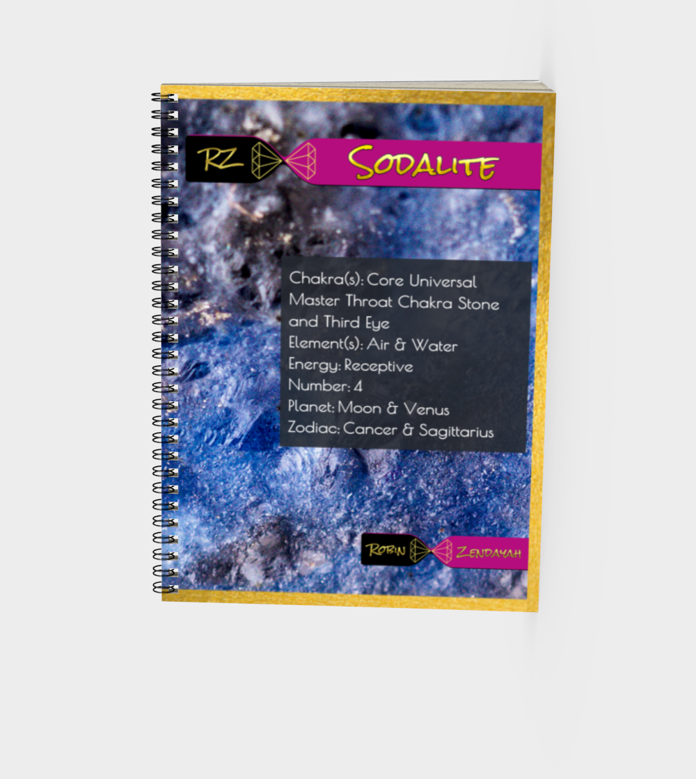 Sodalite Journal with White Lettering without Polymer Cover