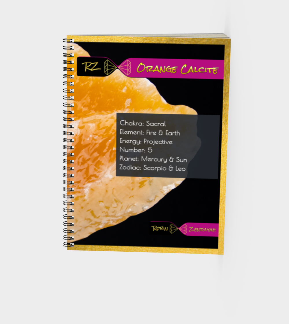 Orange Calcite Journal Without Polymer Cover