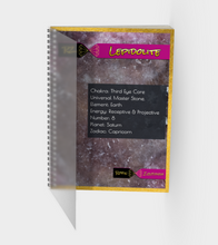 Lepidolite Journal with White Lettering with Polymer Cover