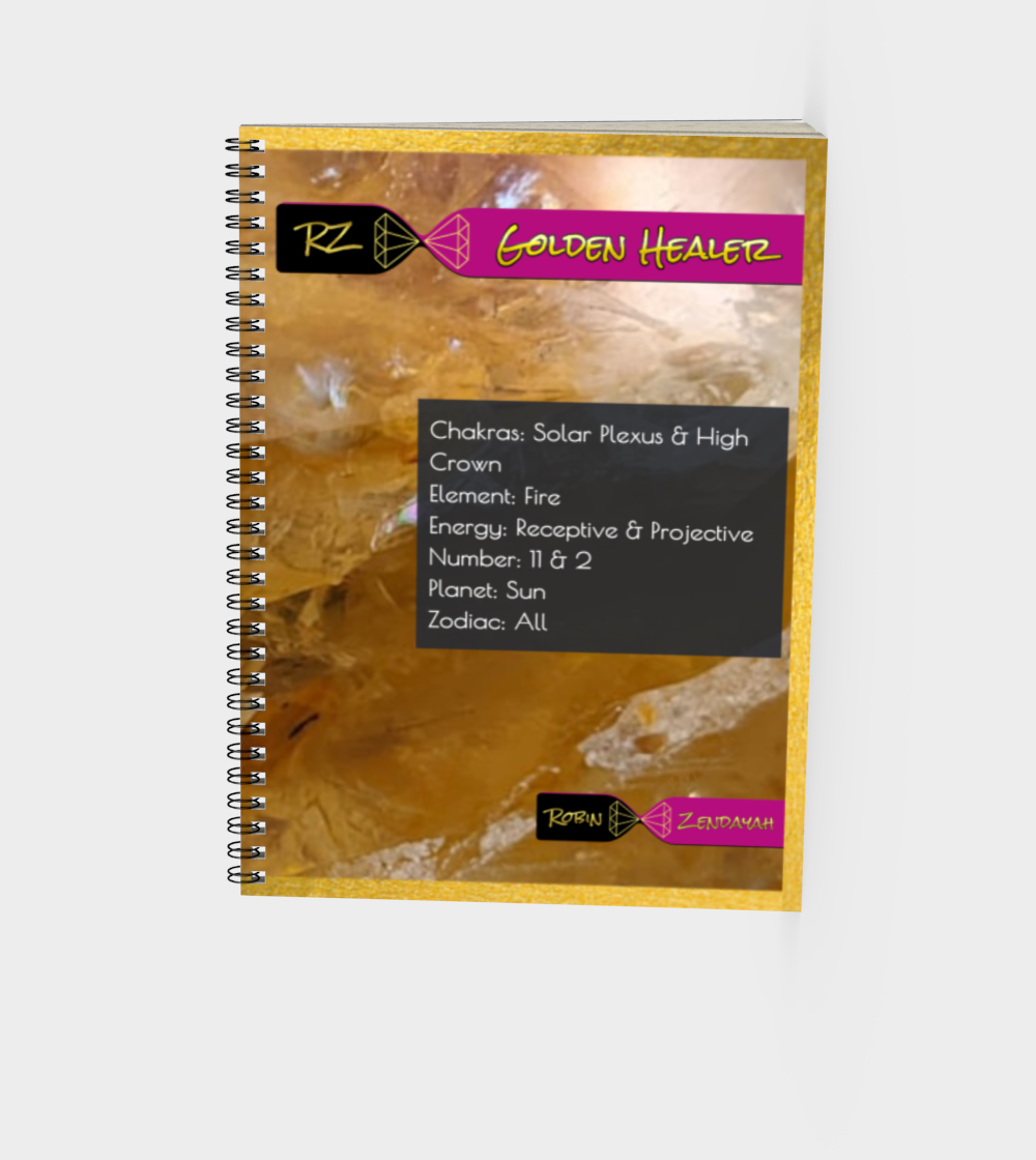 Golden Healer Journal with White Lettering without Polymer Cover