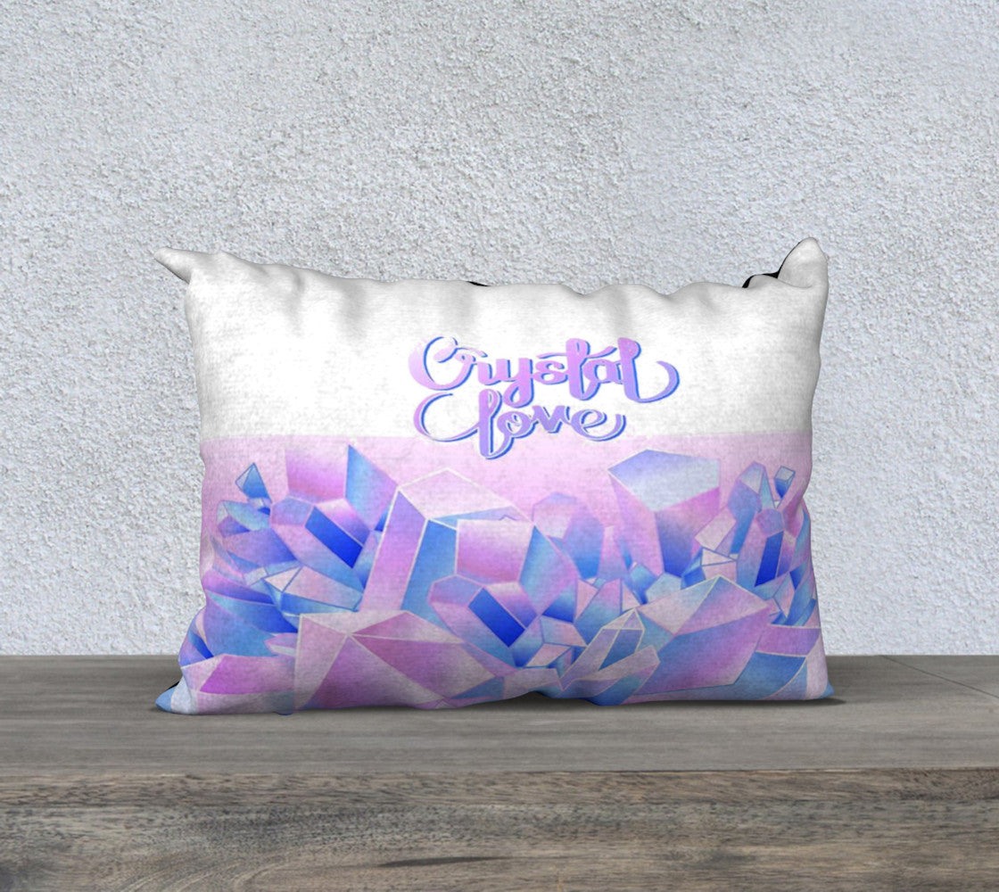 Robin Zendayah Environmental Alchemy Pillow Case -  Crystal Love Watercolor