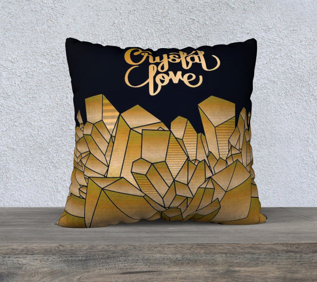 Robin Zendayah Environmental Alchemy Pillow Case -  Crystal Love Gold