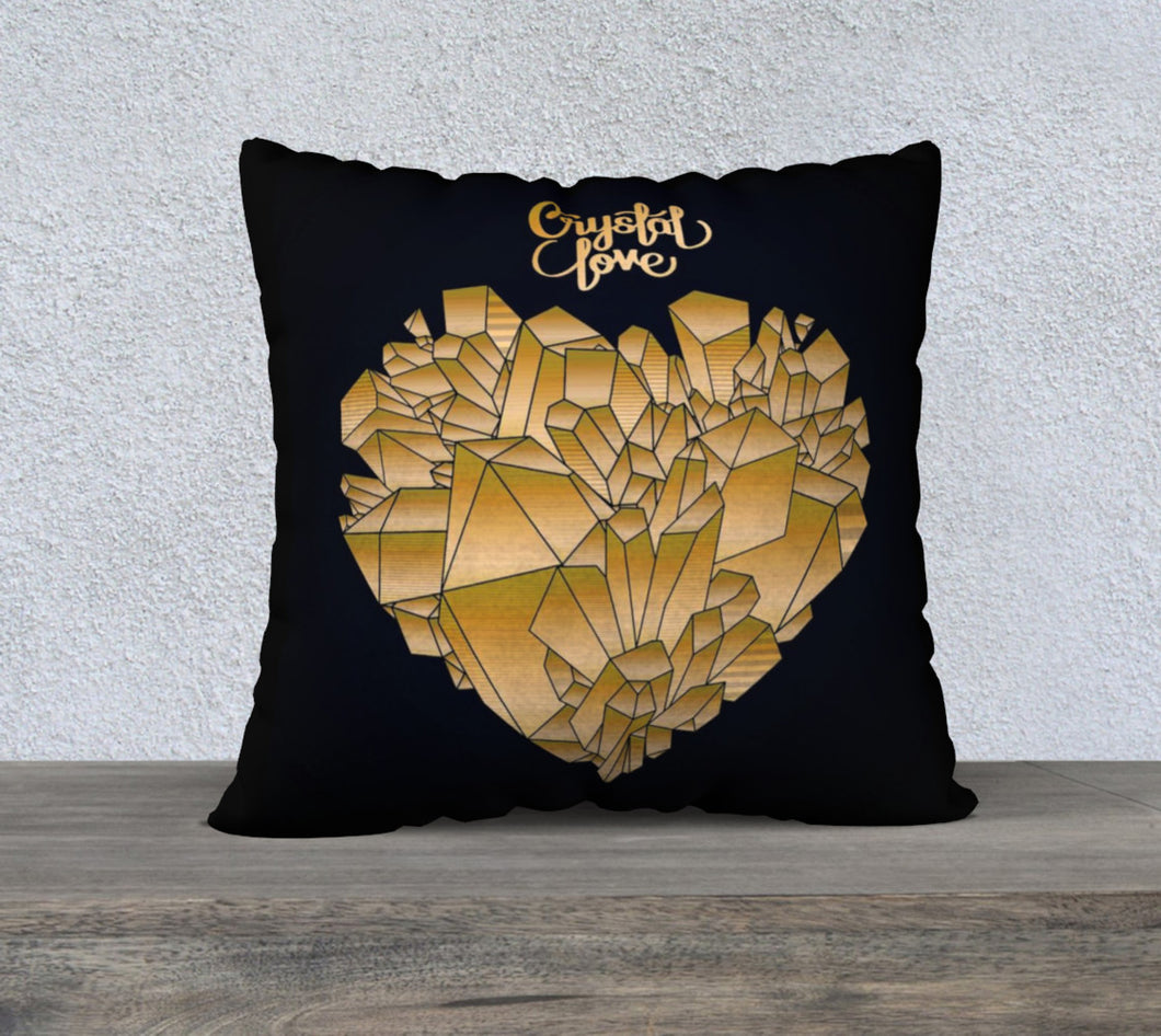 Robin Zendayah Environmental Alchemy Pillow Case -  Crystal Love Gold